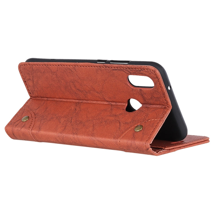 Copper Buckle Retro Crazy Horse Texture Horizontal Flip Leather Case for Asus Zenfone Max Plus (M2) ZB634KL / Zenfone Max Shot ZB634KL, with Holder & Card Slots & Wallet