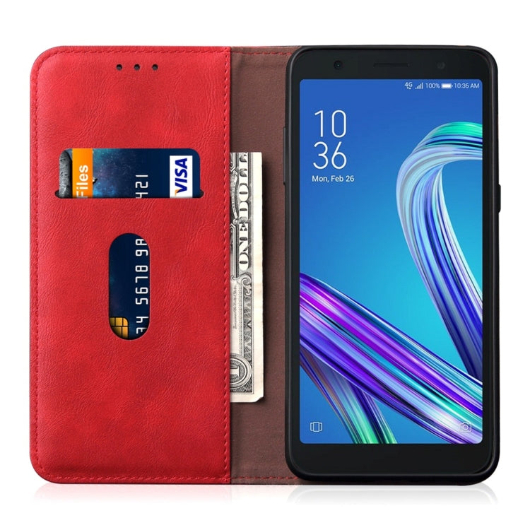 Casual Style Retro Crazy Horse Texture Horizontal Flip Leather Case for Asus Zenfone LIVE2 (L2) ZA550KL, with Card Slots & Holder & Wallet