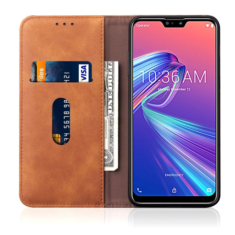 Casual Style Retro Crazy Horse Texture Horizontal Flip Leather Case for Asus Zenfone Max Pro (M2) ZB631KL, with Card Slots & Holder & Wallet