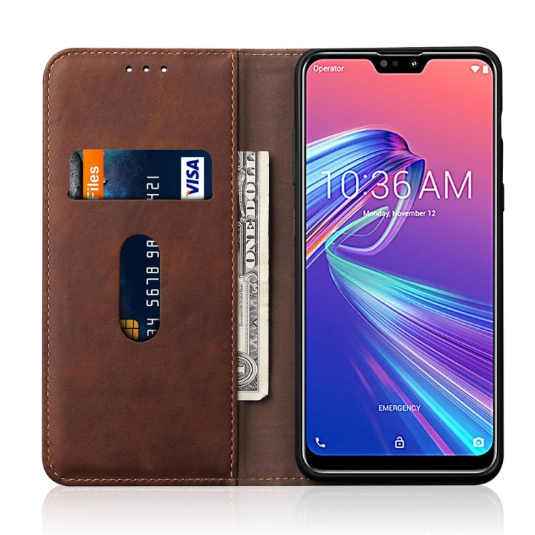 Casual Style Retro Crazy Horse Texture Horizontal Flip Leather Case for Asus Zenfone Max Pro (M2) ZB631KL, with Card Slots & Holder & Wallet