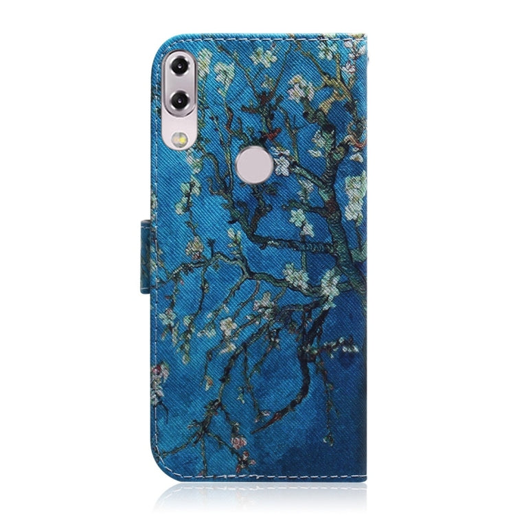 Apricot Flower Pattern Coloured Drawing Horizontal Flip Leather Case for Asus Zenfone 5z ZS620KL / Zenfone 5 ZE620KL, with Holder & Card Slots & Wallet