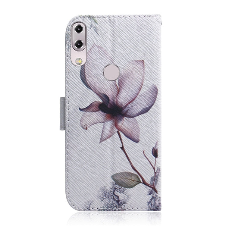 Magnolia Flower Pattern Coloured Drawing Horizontal Flip Leather Case for Asus Zenfone 5z ZS620KL / Zenfone 5 ZE620KL, with Holder & Card Slots & Wallet