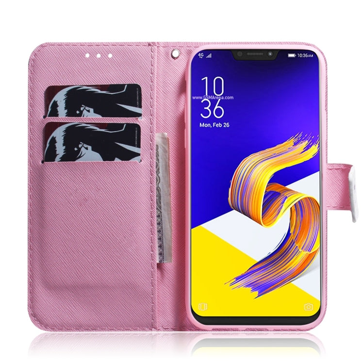 Magnolia Flower Pattern Coloured Drawing Horizontal Flip Leather Case for Asus Zenfone 5z ZS620KL / Zenfone 5 ZE620KL, with Holder & Card Slots & Wallet