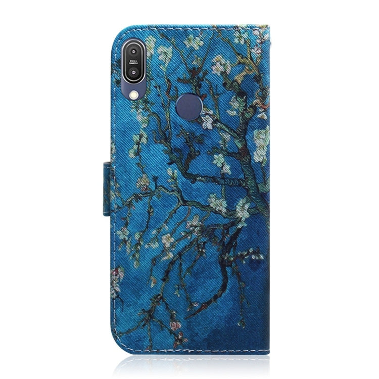 Apricot Flower Pattern Coloured Drawing Horizontal Flip Leather Case for Asus Zenfone Max Pro (M1) ZB601KL, with Holder & Card Slots & Wallet