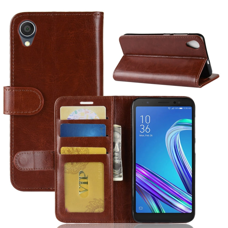 Crazy Horse Texture Horizontal Flip Leather Case for Asus ZenFone Live (L1) ZA550KL, with Wallet & Holder & Card Slots