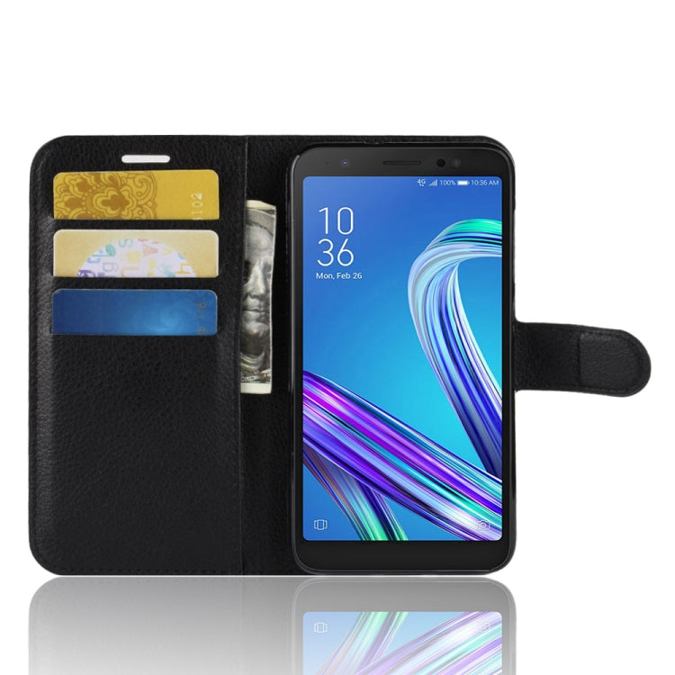 Litchi Texture Horizontal Flip Leather Case for  Asus ZenFone Live (L1) ZA550KL, with Wallet & Holder & Card Slots