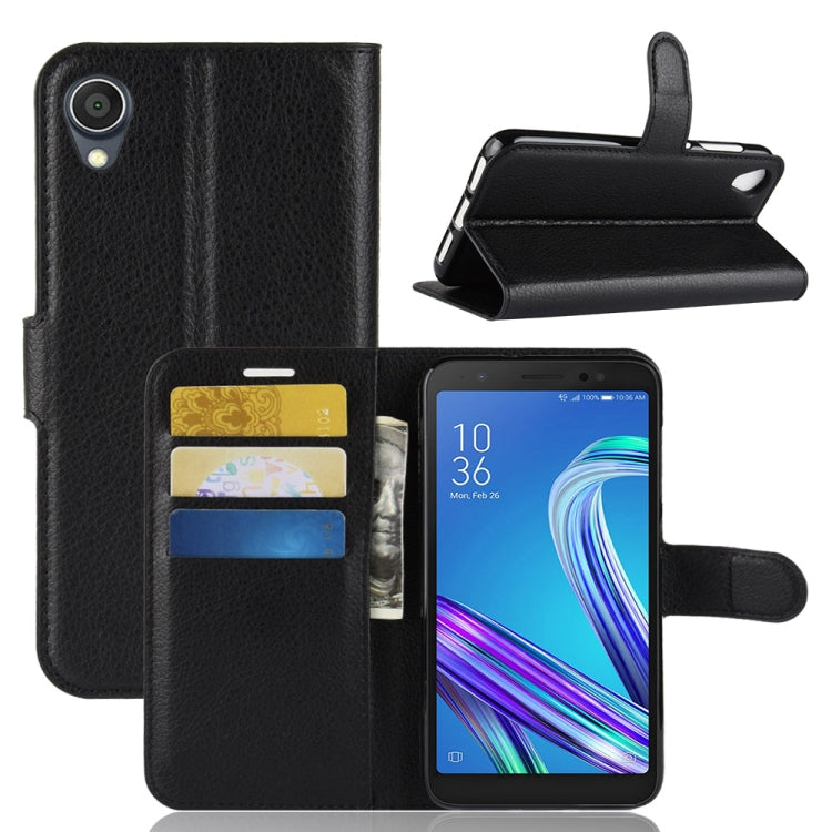 Litchi Texture Horizontal Flip Leather Case for  Asus ZenFone Live (L1) ZA550KL, with Wallet & Holder & Card Slots