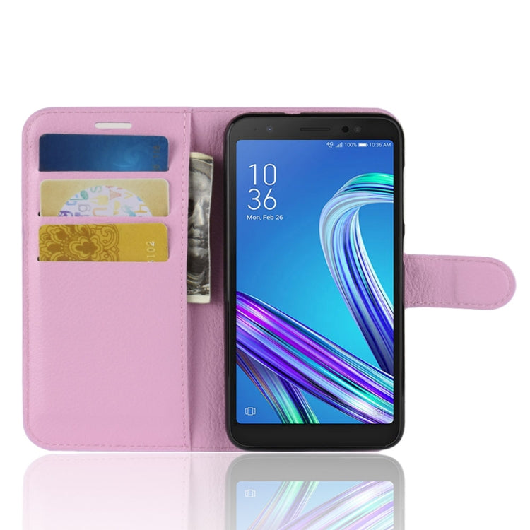 Litchi Texture Horizontal Flip Leather Case for  Asus ZenFone Live (L1) ZA550KL, with Wallet & Holder & Card Slots