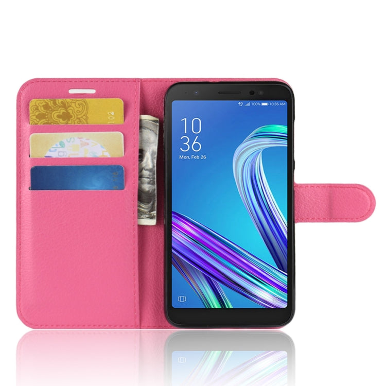 Litchi Texture Horizontal Flip Leather Case for  Asus ZenFone Live (L1) ZA550KL, with Wallet & Holder & Card Slots