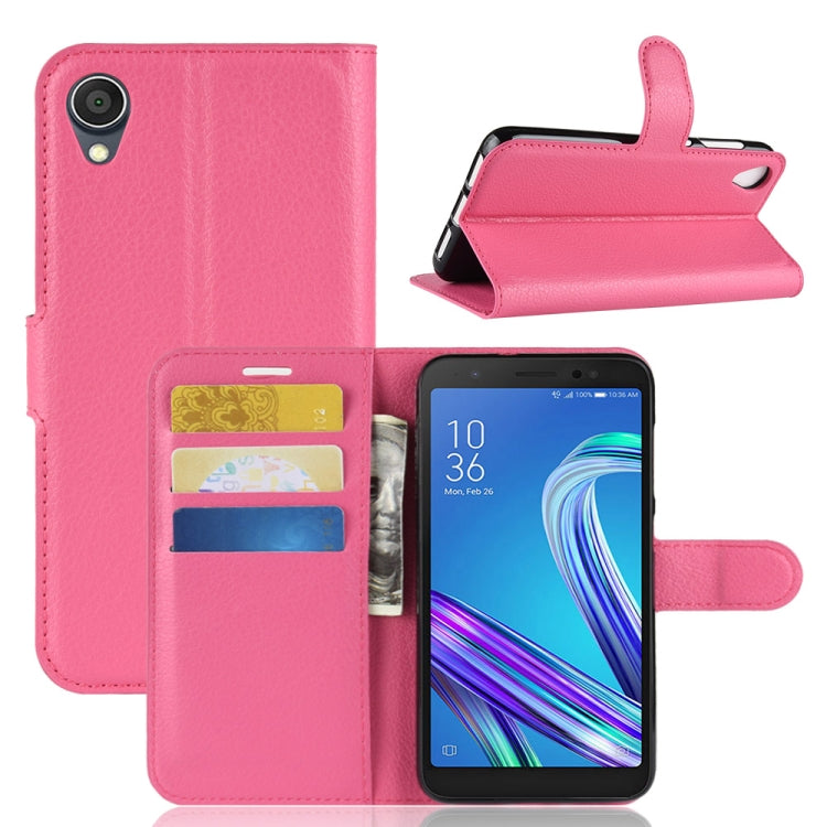 Litchi Texture Horizontal Flip Leather Case for  Asus ZenFone Live (L1) ZA550KL, with Wallet & Holder & Card Slots