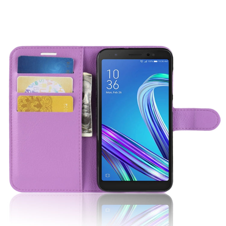 Litchi Texture Horizontal Flip Leather Case for  Asus ZenFone Live (L1) ZA550KL, with Wallet & Holder & Card Slots