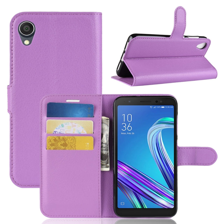 Litchi Texture Horizontal Flip Leather Case for  Asus ZenFone Live (L1) ZA550KL, with Wallet & Holder & Card Slots