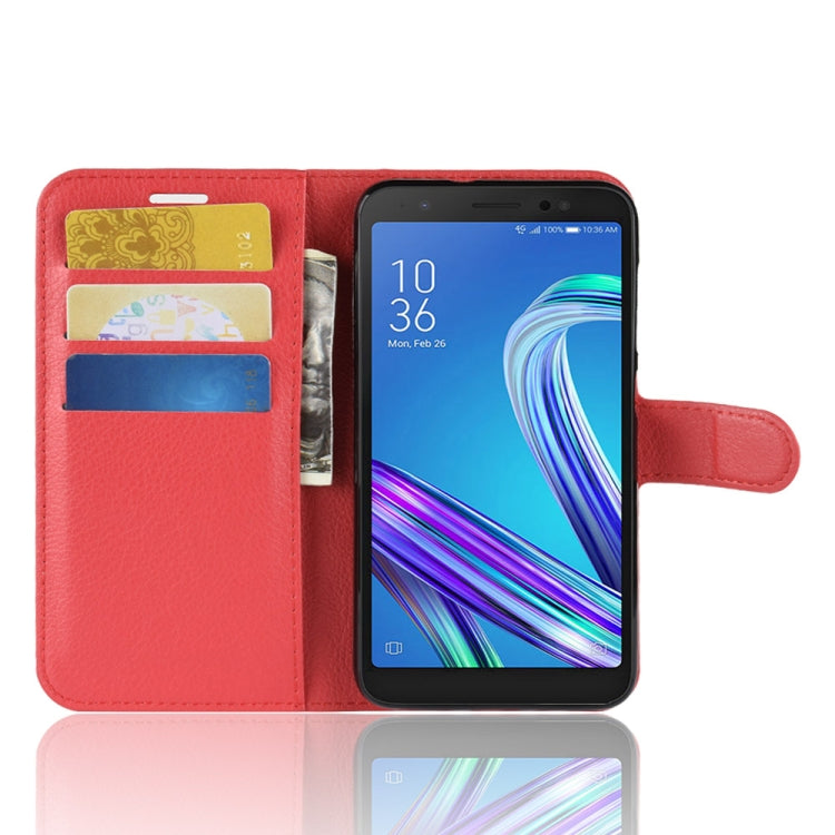 Litchi Texture Horizontal Flip Leather Case for  Asus ZenFone Live (L1) ZA550KL, with Wallet & Holder & Card Slots