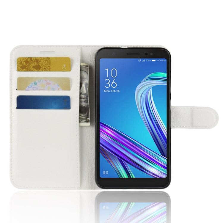 Litchi Texture Horizontal Flip Leather Case for  Asus ZenFone Live (L1) ZA550KL, with Wallet & Holder & Card Slots