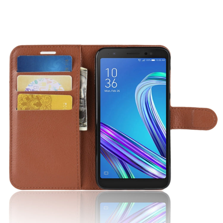 Litchi Texture Horizontal Flip Leather Case for  Asus ZenFone Live (L1) ZA550KL, with Wallet & Holder & Card Slots