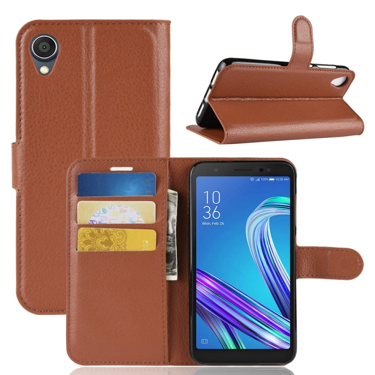 Litchi Texture Horizontal Flip Leather Case for  Asus ZenFone Live (L1) ZA550KL, with Wallet & Holder & Card Slots