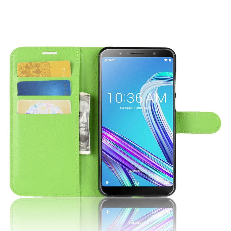 Litchi Texture Horizontal Flip Leather Case for Asus Zenfone Max Pro (M1) ZB601KL, with Wallet & Holder & Card Slots