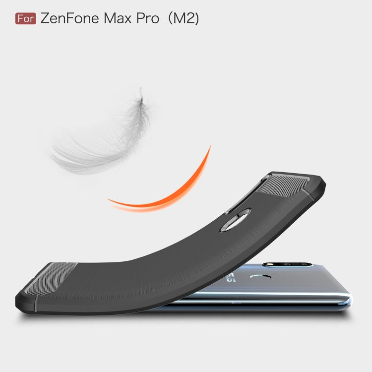 Brushed Texture Carbon Fiber Shockproof TPU Case for ASUS Zenfone Max Pro(M2)