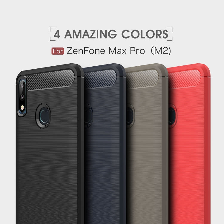 Brushed Texture Carbon Fiber Shockproof TPU Case for ASUS Zenfone Max Pro(M2)