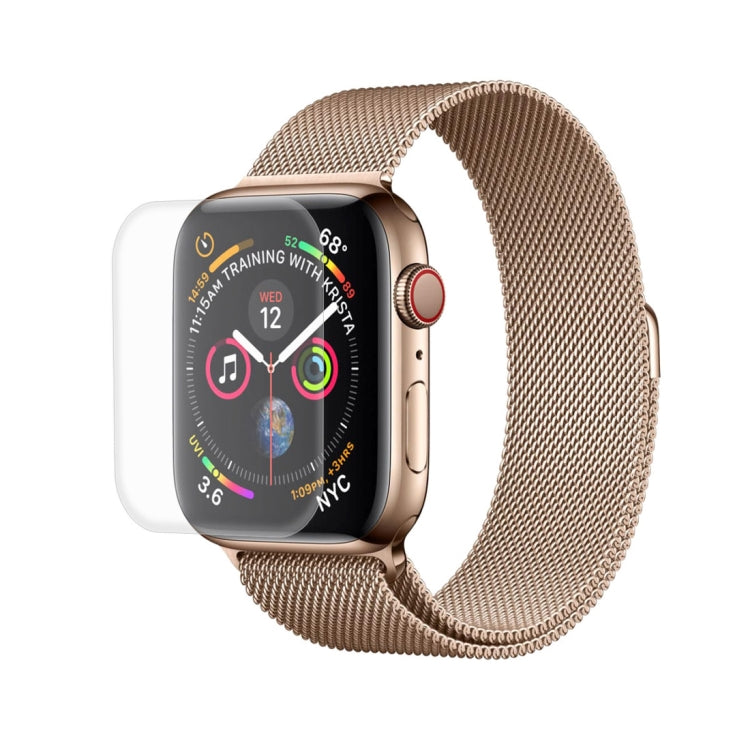 2 PCS ENKAY Hat-Prince 3D Full Screen PET + 3D Full Screen Electroplating  PET Curved Heat Bending HD Screen Protector for Apple Watch Series 4 40mm