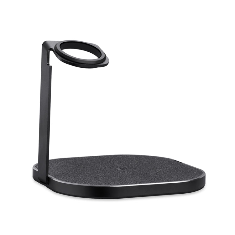 CS2-02 10W Multi-function Fast Wireless Charger Watch Phone Stand Charging Dock Stand Holder Station (Black)