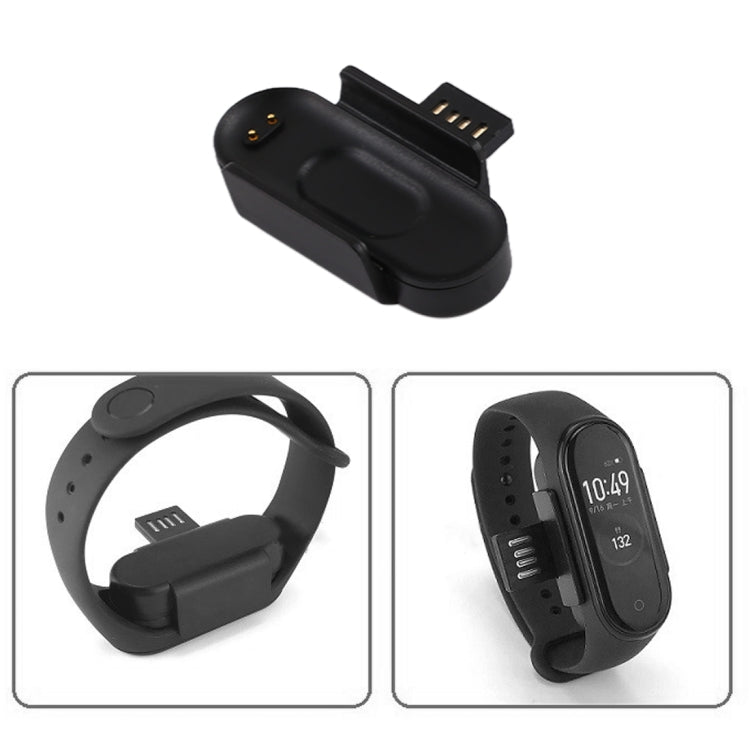 For Xiaomi Mi Band 4 Charger Charging Dock Base Stand Holder with 1m Charging Cable(Black)