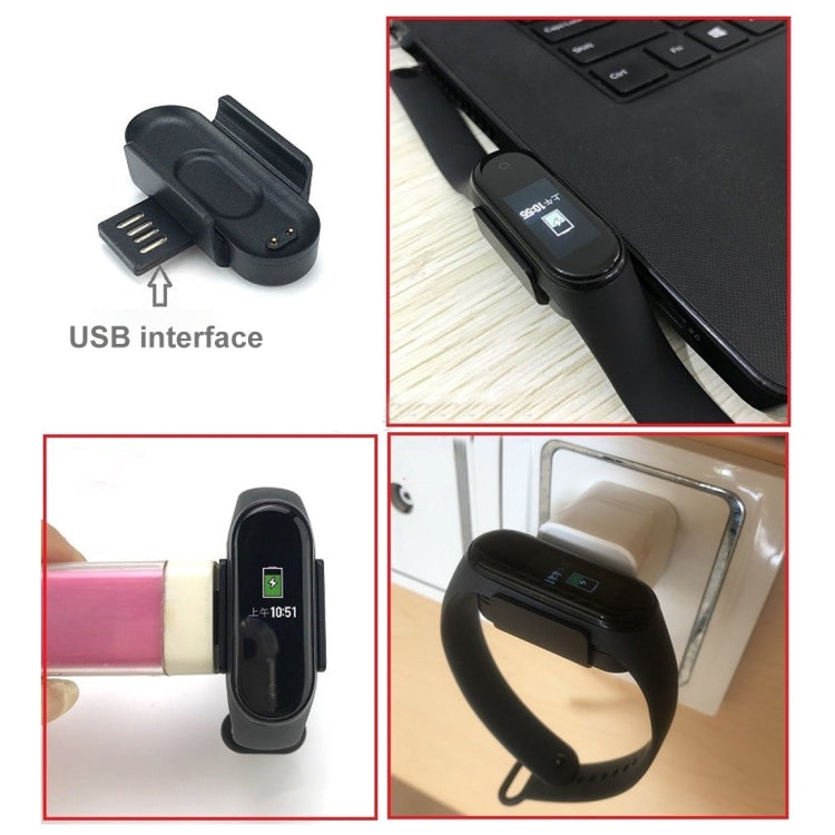 For Xiaomi Mi Band 4 Charger Charging Dock Base Stand Holder with 1m Charging Cable(Black)