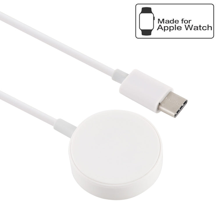 1M Type-C Universal Portable Magnetic Wireless Charger for Apple Watch Series Ultra & 8 & 7 & 6 & 5 & 4 & 3 & 2(White)
