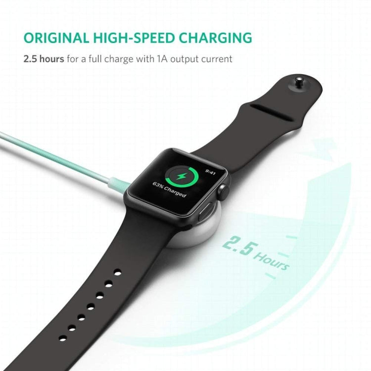 1M Type-C Universal Portable Magnetic Wireless Charger for Apple Watch Series Ultra & 8 & 7 & 6 & 5 & 4 & 3 & 2(White)