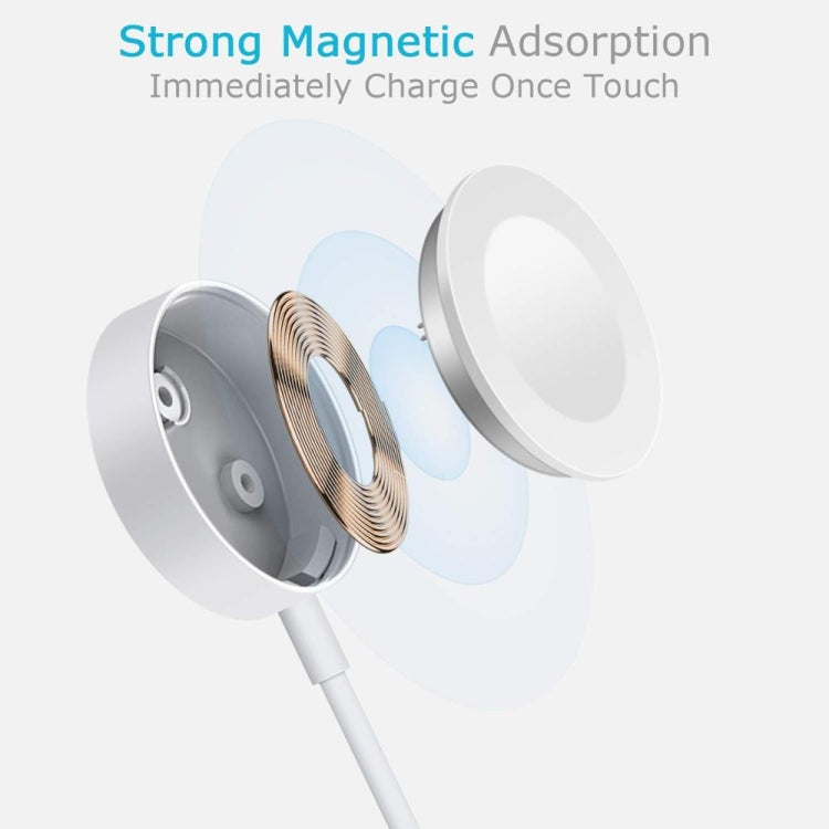 1M Type-C Universal Portable Magnetic Wireless Charger for Apple Watch Series Ultra & 8 & 7 & 6 & 5 & 4 & 3 & 2(White)