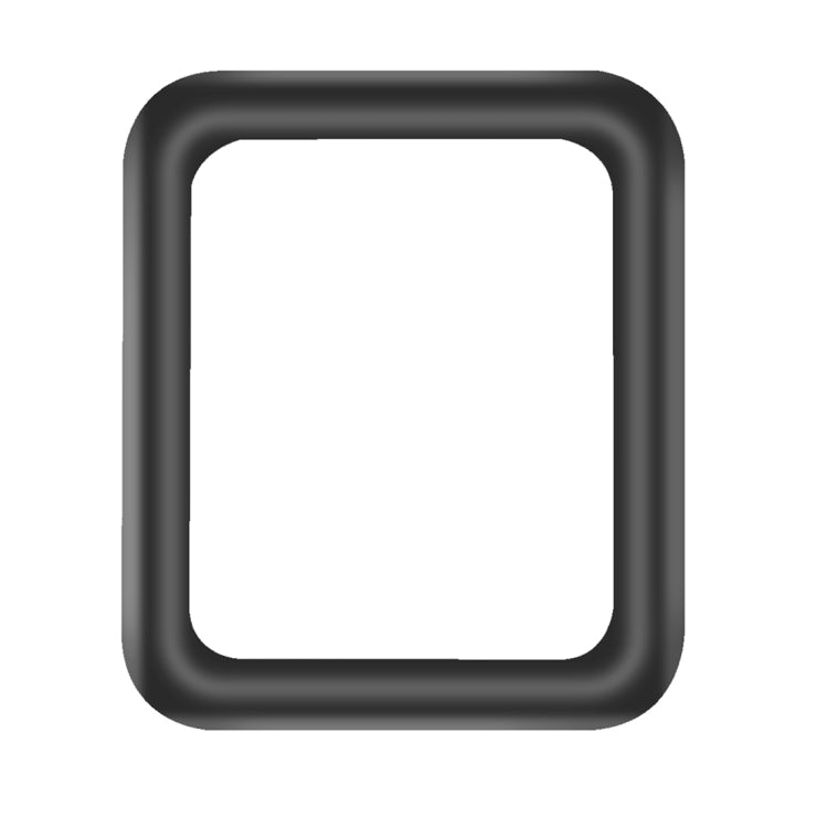 For Apple Watch Series 3 42mm 0.2mm 9H Surface Hardness 3D Edge Aluminum Alloy Frame Anti-scratch Full Coverage Tempered Glass Screen Protector