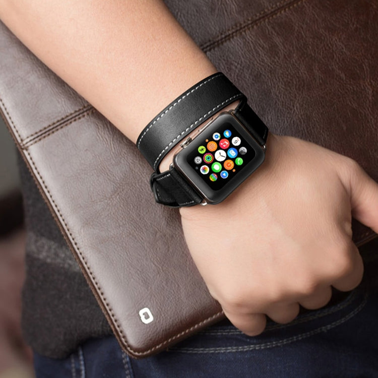 For Apple Watch Series 3 42mm 0.2mm 9H Surface Hardness 3D Edge Aluminum Alloy Frame Anti-scratch Full Coverage Tempered Glass Screen Protector
