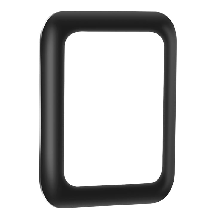 For Apple Watch Series 3 42mm 0.2mm 9H Surface Hardness 3D Edge Aluminum Alloy Frame Anti-scratch Full Coverage Tempered Glass Screen Protector