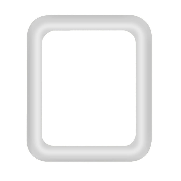 For Apple Watch Series 3 42mm 0.2mm 9H Surface Hardness 3D Edge Aluminum Alloy Frame Anti-scratch Full Coverage Tempered Glass Screen Protector