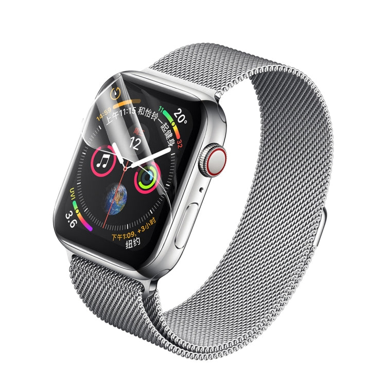 2 PCS ROCK 0.18mm Curved Surface Full Screen Protector Hydrogel Film for Apple Watch Series 5 & 4 40mm / 3 & 2 & 1 38mm, TPU+PET Material