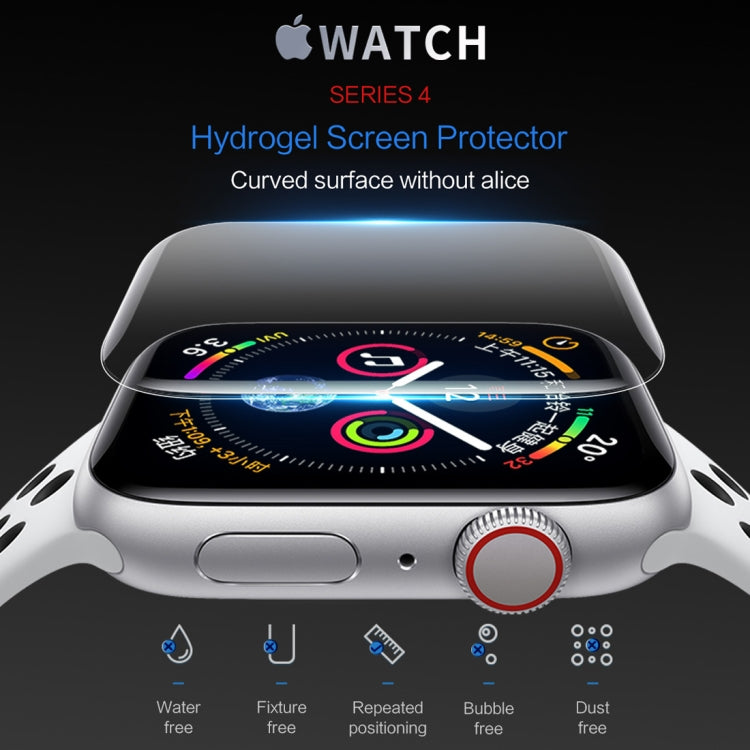 2 PCS ROCK 0.18mm Curved Surface Full Screen Protector Hydrogel Film for Apple Watch Series 5 & 4 40mm / 3 & 2 & 1 38mm, TPU+PET Material
