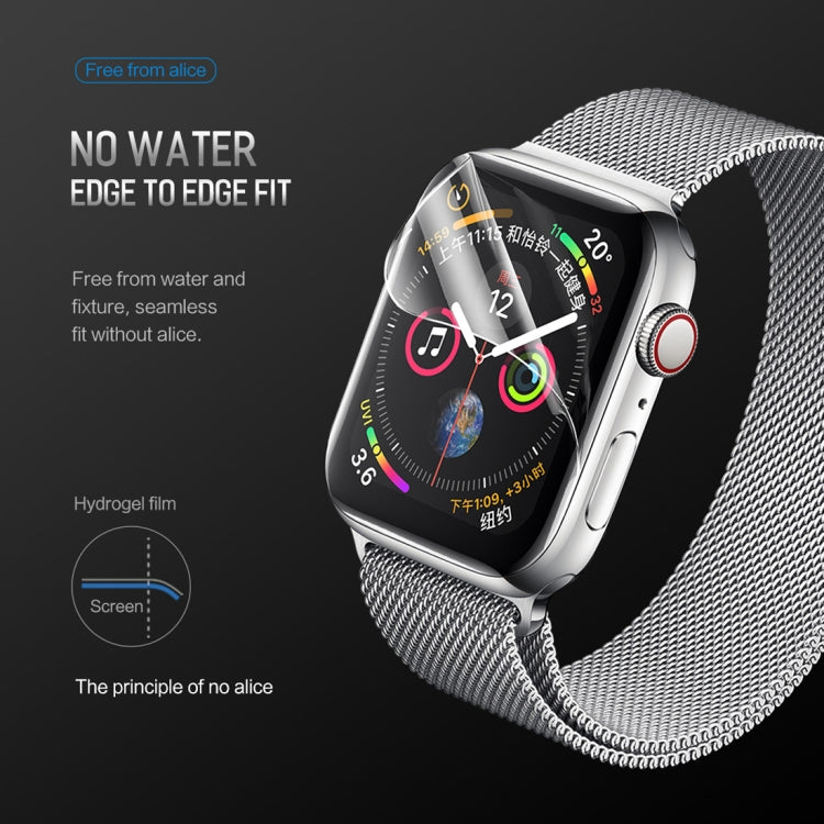 2 PCS ROCK 0.18mm Curved Surface Full Screen Protector Hydrogel Film for Apple Watch Series 5 & 4 40mm / 3 & 2 & 1 38mm, TPU+PET Material