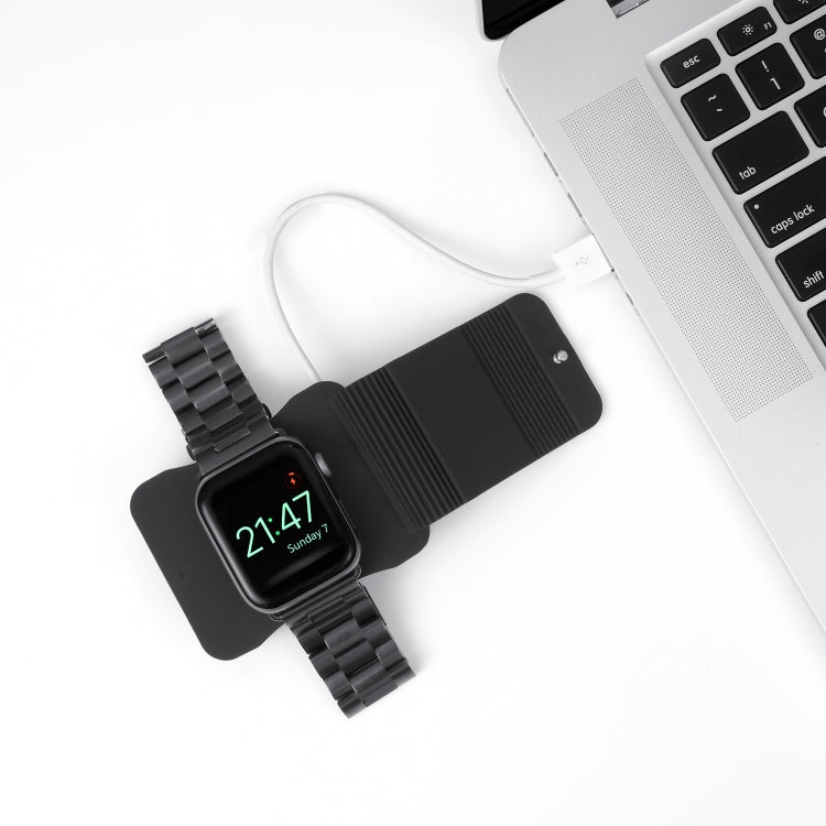 For Apple Watch 38mm & 42mm (Series 1 & 2) Cable Organizing Charging Dock Station Soft Silicone Protective Case, Charging Cable is not Included(Black)