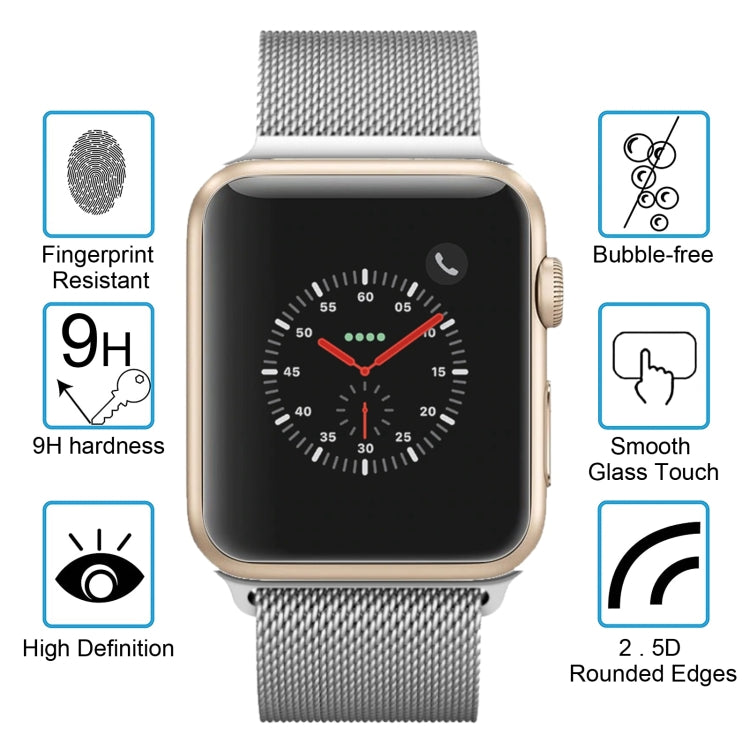 2 PCS ENKAY Hat-Prince for Apple Watch 38 mm 0.2mm 9H Surface Hardness 2.15D Explosion-proof Tempered Glass Screen Film