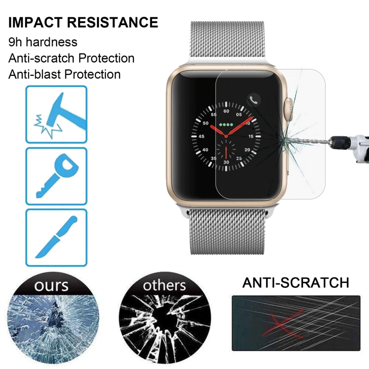 2 PCS ENKAY Hat-Prince for Apple Watch 38 mm 0.2mm 9H Surface Hardness 2.15D Explosion-proof Tempered Glass Screen Film
