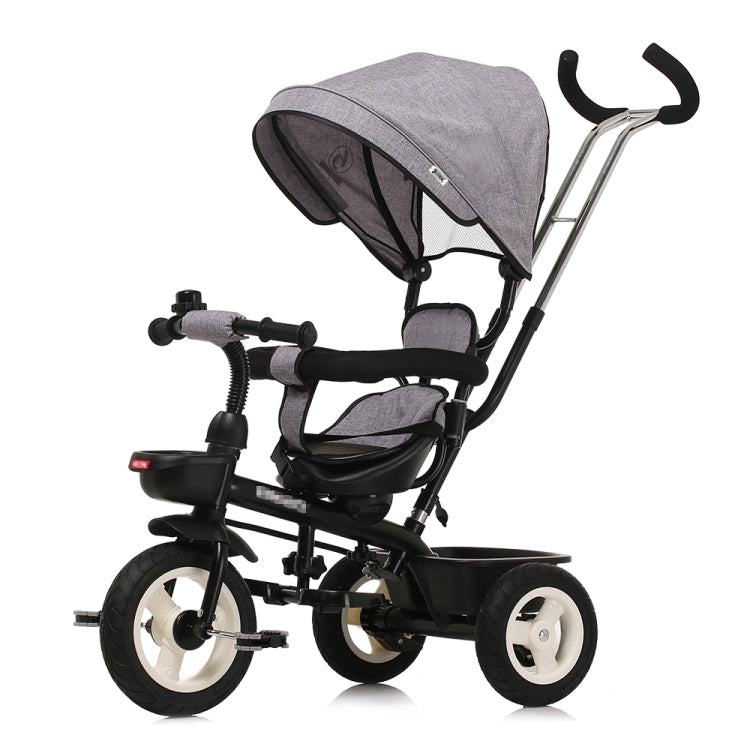 [JPN Warehouse] Foldable Children Tricycle Bicycle Toddler Outdoor Trolley with Steering Lever & Seat Belt & Detachable Sunshade