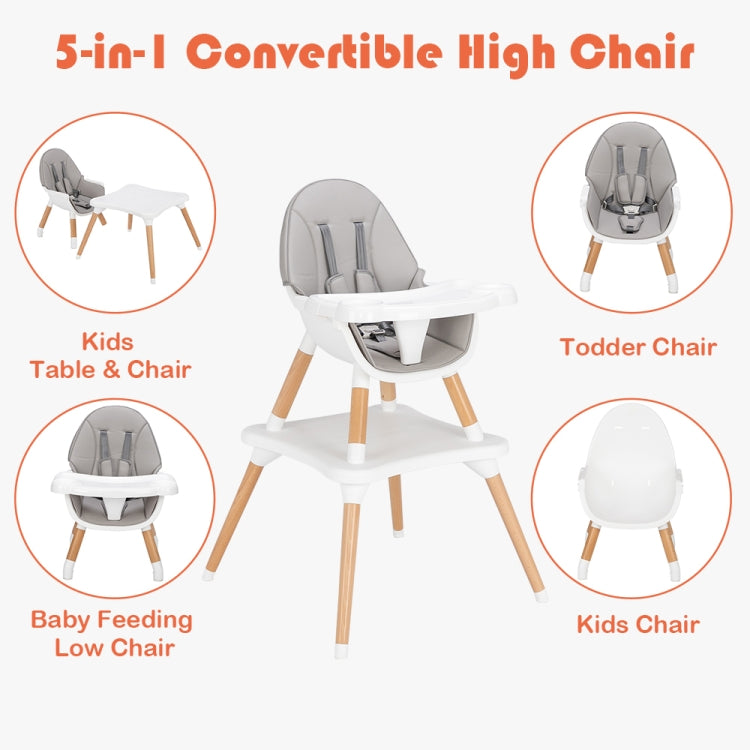 [US Warehouse] Children High Dining Chairs Detachable Two-In-One Table And Chairs, Size: 62.5x62x101cm