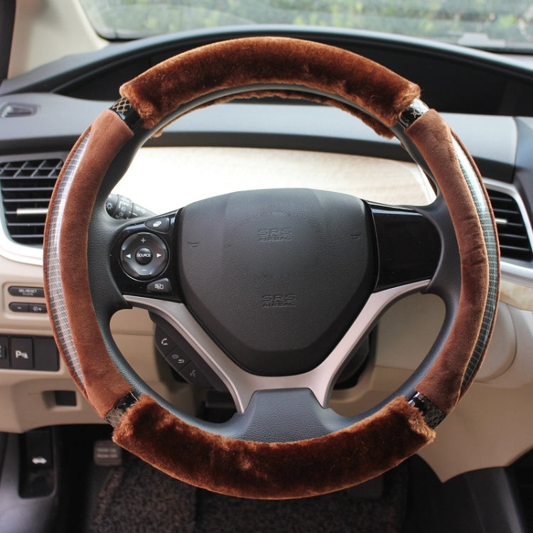 Carbon Fiber Plush Car Steering Wheel Cover To Cover