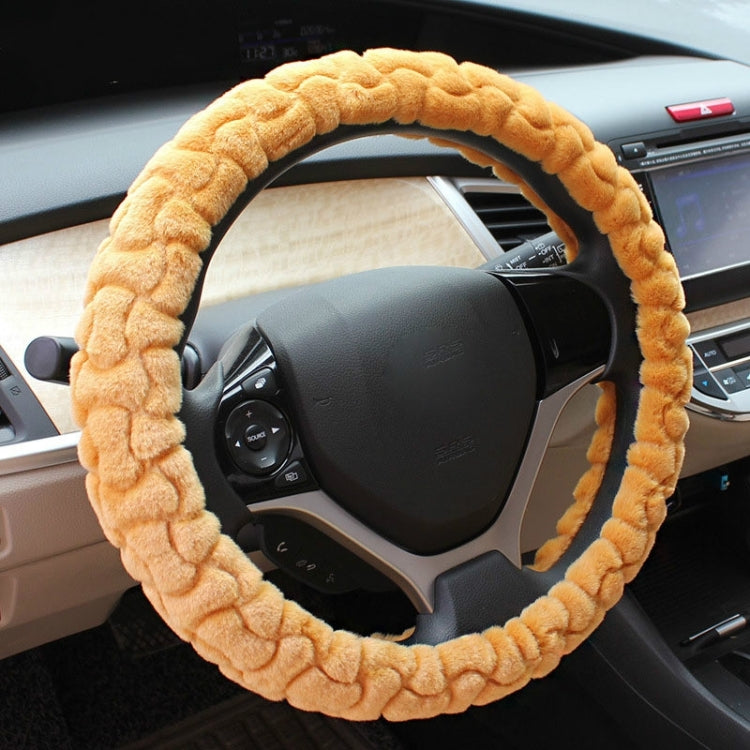 Bone Flower Imitation Rabbit Plush Steering Wheel Cover