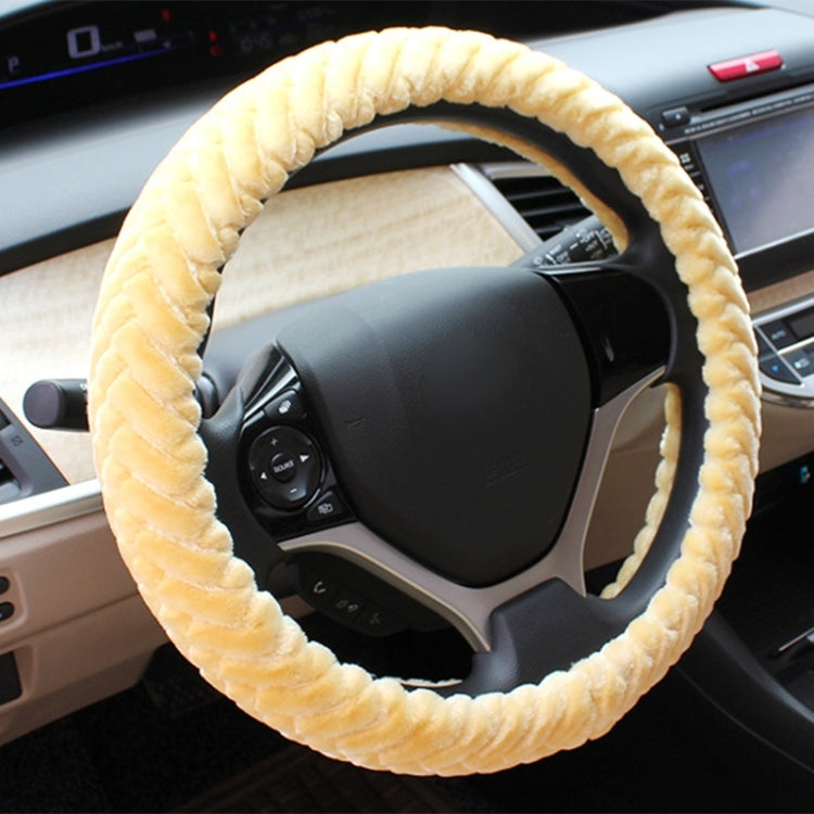 Plush Embossed Short Plush Car Steering Wheel Cover