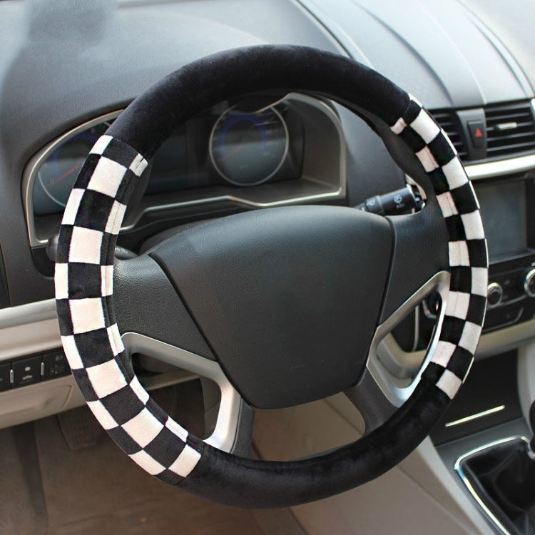 Plush Steering Wheel Cover Personality Squares