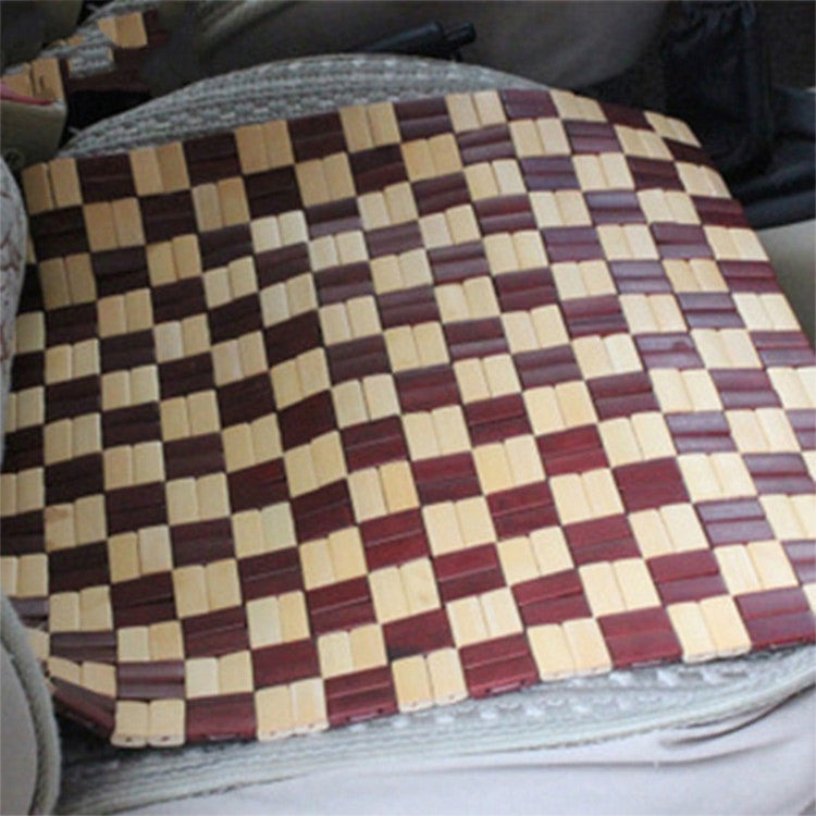 Spell Color Square Bamboo Car Seat (Colour: Yellow and  Claret)