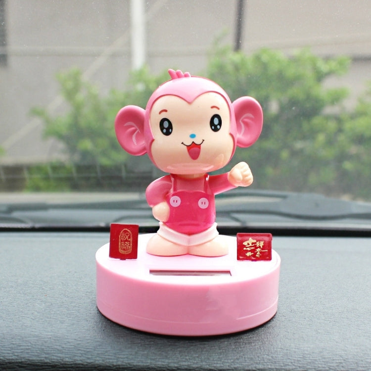 Cartoon Monkey Cute Car Shaking His Head Doll Ornaments Solar Car