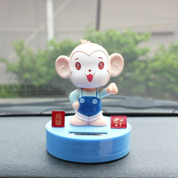 Cartoon Monkey Cute Car Shaking His Head Doll Ornaments Solar Car