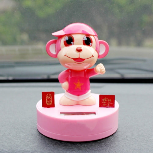 Cartoon Hat Monkey Shook His Head Inside The Car Ornaments Doll Solar Accessories